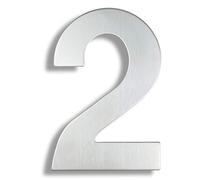 House Numbers Plaques, Door Numbers 20cm House Number Stainless Steel Address Sign #0-9 Outdoor Silver 8 inch.Door Numbers Home Numeros Exterior Big(2)
