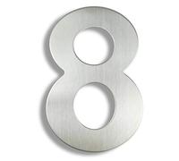 House Numbers Plaques, Door Numbers 30cm House Number Stainless Steel Address Sign Outdoor Silver 12 in.Door Numbers Home Numeros Exterior Big(8)
