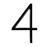 House Numbers Plaques, Door Numbers 3D Digital Plate Metal Address House Numbers Gold Black Silver Floating Signage Outdoor Digits Mailbox Sign Room Decor(4,A)