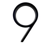 House Numbers Plaques, Door Numbers 3D Digital Plate Metal Address House Numbers Gold Black Silver Floating Signage Outdoor Digits Mailbox Sign Room Decor(9,A)
