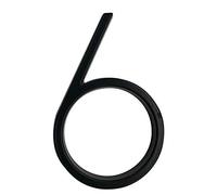 House Numbers Plaques, Door Numbers 5 In. Modern House Number#0-9 Letter A B C Name Plate Door Alphabet Letters Dash Slash Sign 5 Inch.Zinc Alloy Black(Black 6)