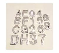 House Numbers Plaques, Door Numbers 50mm A To J Modern Silver Plaque Number House Hotel Door Address Digits Sticker Plate Sign ABS Plastic(Letter H)