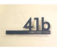 House Numbers Plaques, Door Numbers Customized Outdoor House Numbers Plate Glossy Acrylic Exterior House Sign Floating Modern Address Sign Personalized House Plaque(Number address 3,40cm (16 inches))
