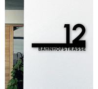 House Numbers Plaques, Door Numbers Customized Outdoor House Numbers Plate Glossy Acrylic Exterior House Sign Floating Modern Address Sign Personalized House Plaque(Number address 2,25cm (10 inches))