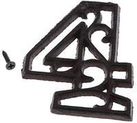 House Numbers Plaques, Door Numbers Industrial Cast Iron House Number Style Door Numbers Address Number For Home Restaurant Wall Living Room(4)