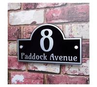 House Numbers Plaques, Door Numbers Number Custom Street Signage Modern Outdoor Waterproof Home Decor Glass Effects Acrylic Digital Doorways(Type 6,20cmx14cm)