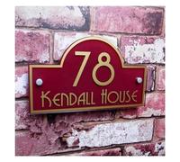 House Numbers Plaques, Door Numbers Number Custom Street Signage Modern Outdoor Waterproof Home Decor Glass Effects Acrylic Digital Doorways(Type 4,20cmx14cm)