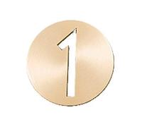 House Numbers Plaques, Door Numbers Soild Brass House Number Door Sign Wall Mounted 2.5 Inches High(Number 1)