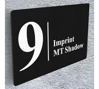 House Numbers Plaques, House Name Plaques for Outside, Door Number Plaques for Wall, Houses Signs for Outside, 195mm X 130mm, Composite Aluminium Black, Front Door or Wall(Design 1, House Number)