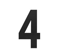 House Numbers Plaques,House Numbers 127mm Stainless Steel Black Self Adhesive House Number Name Plate Home Plaque Sign(Black 4)