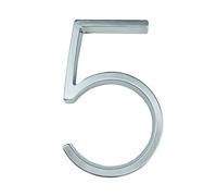 House Numbers Plaques,House Numbers 12cm Big 3D Modern House Number Door Home Address Numbers Fit use for House Number Digital Door Outdoor Sign Plates 5 Inch. #0-9 Silver(5)