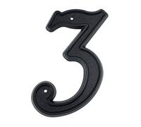 House Numbers Plaques,House Numbers 139mm Números De Endereço Da Casa Grande Do Número Da Casa 3d Uso apto para O Número Da Casa Sinal Exterior Da Porta Digital 5.5 Polegada. #0-9 Plástico Abs Preto(3