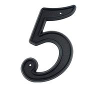 House Numbers Plaques,House Numbers 139mm Números De Endereço Da Casa Grande Do Número Da Casa 3d Uso apto para O Número Da Casa Sinal Exterior Da Porta Digital 5.5 Polegada. #0-9 Plástico Abs Preto(5