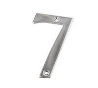 House Numbers Plaques,House Numbers 1pc Stainless Steel 75mm Height Digital Door House Number 0/1/2/3/4/5/6/7/8/9# Optional Screw Mounted Door Plate Number(Number 7)