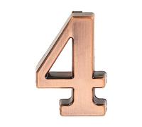 House Numbers Plaques,House Numbers Digit House Number Door Plate Imitation Metal Sign Plastic Outdoor Mailbox Hotel Apartment 0-9 With Self Adhesive Sticker(4)