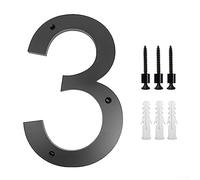 House Numbers Sign, Wall 10Inch Floating Stylish Door Numbers Large Metal Numbers Address Signage Plaque Street Numerals for Home- 3