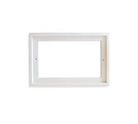 House Numbers Simple Blue & White Hand-painted Italian Ceramic Numbers & Letter Tiles 11cm x 7cm (3 Tile White Frame)