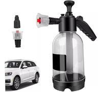 House of Amit Snow Foam Pump Sprayer 2L Hand Watering Lance Bottle Pump For Car Vans Vehicles Indoor Outdoor with Two Nozzle Car Foam Blaster Snowfoam Cannon Pressurised Valeting Detailing (Clear)
