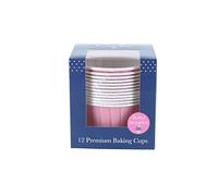 House Of Cake Pink Baking Cups, Cupcake Cases, Greaseproof Baking Cases, Pastel Colour - Pack of 12