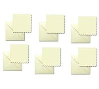 House of Card & Paper 5 x 5-Inch "Wedding" Scalloped Pre Folded Creased Card and Matching Envelopes - Cream (Pack of 50)