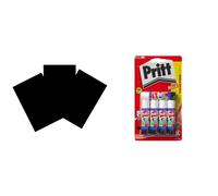 House of Card & Paper A4 160 gsm Card - Black, Pack of 100 Sheets &Pritt 1483489 Glue