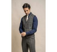 House Of Cavani Albert - Men's Tweed Check Grey Waistcoat - 50