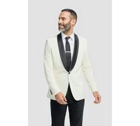 House Of Cavani Aspen - Men's Cream Shawl Collar Tuxedo Blazer - 46