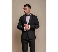 House Of Cavani Aspen - Men's Plain Black Tuxedo Blazer - 34