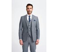 House Of Cavani Bond - Men's Grey 3 Piece Tailored Fit Suit - 36" Jacket 30" Trousers