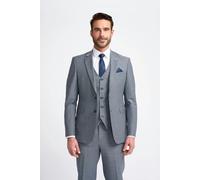 House Of Cavani Bond - Men's Grey 3 Piece Tailored Fit Suit - 40" Jacket 34" Trousers