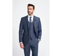 House Of Cavani Bond - Men's Navy Check Tailored Fit Blazer - 48