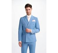 House Of Cavani Bond - Men's Sky Blue Double Breasted Blazer - 50