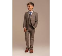 House of Cavani Boys Albert Brown Tweed Check Suit - Age 11