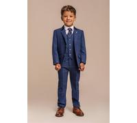 House of Cavani Boys Kaiser Blue Check Three Piece Suit - Age 1