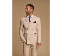 House Of Cavani Caridi - Men's 2 Piece Beige Double Breasted Suit - 38" Jacket 32" Trousers