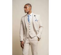 House Of Cavani Caridi - Men's Tweed Beige Wedding Blazer - 44