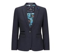 House Of Cavani Caridi - Women's Tweed Navy Check Blazer Wool Jacket 1920s - UK 14