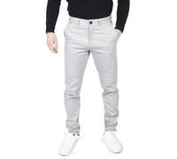 House Of Cavani Dakota - Men's Regular Chino Jeans Trousers Stretch Classic - Light Grey - 34W 32L
