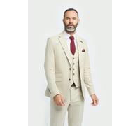 House of Cavani Hampton - Men's Beige 3 Piece Suit - 48" Jacket 42" Trousers