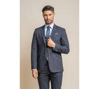 House Of Cavani Invincible - Men's Navy Blue Pinstripe Blazer - 44