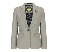 House Of Cavani Kyoto - Women's Tweed Beige Blazer Wool Jacket 1920s - UK 10
