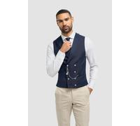 House of Cavani Lennox Navy Double Breasted Waistcoat - 44 Inch Chest