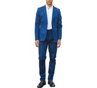 House Of Cavani Mario - Men's 2 Piece Summer Suit Blue Office Wedding Classic Italian - 38" Jacket 32" Trousers
