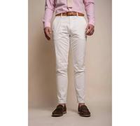 House Of Cavani Mario - Men's Smart Summer Cream Trousers - 30W 32L
