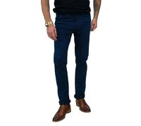 House Of Cavani Milano - Men's Stretch Denim Jeans Navy Stonewash Black - 40W 32L - Navy