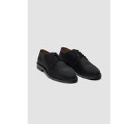 House of Cavani Pedro Waxy Black Leather Plain Shoe - UK 11