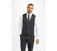 House Of Cavani Roberto - Men's Black Shadow Stripes Waistcoat - 50