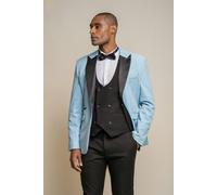 House of Cavani Rosa Velvet Blazer - 44 Inch Chest - Sky