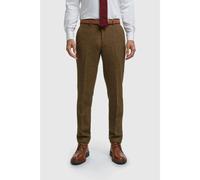 House Of Cavani Thomas - Men's Brown Wool Blend Herringbone Tweed Trousers - 44W 32L