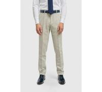 House Of Cavani Thomas - Men's Grey Wool Blend Herringbone Tweed Trousers - 40W 32L